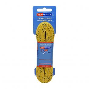 Шнурки для коньков Texstyle с пропиткой, YELLOW-96, длина 244 см., желтый