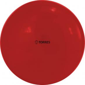 Мяч для художественной гимнастики однотонный TORRES, AG-15-01, диам. 15 см, ПВХ, красный